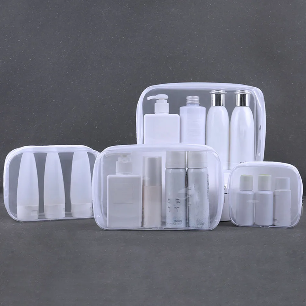 

4 Pcs Makeup Bags Large Capacity PVC Waterproof Clear Storage Bag For Cosmetics Makeup ganizer Bags Toiletries ganization