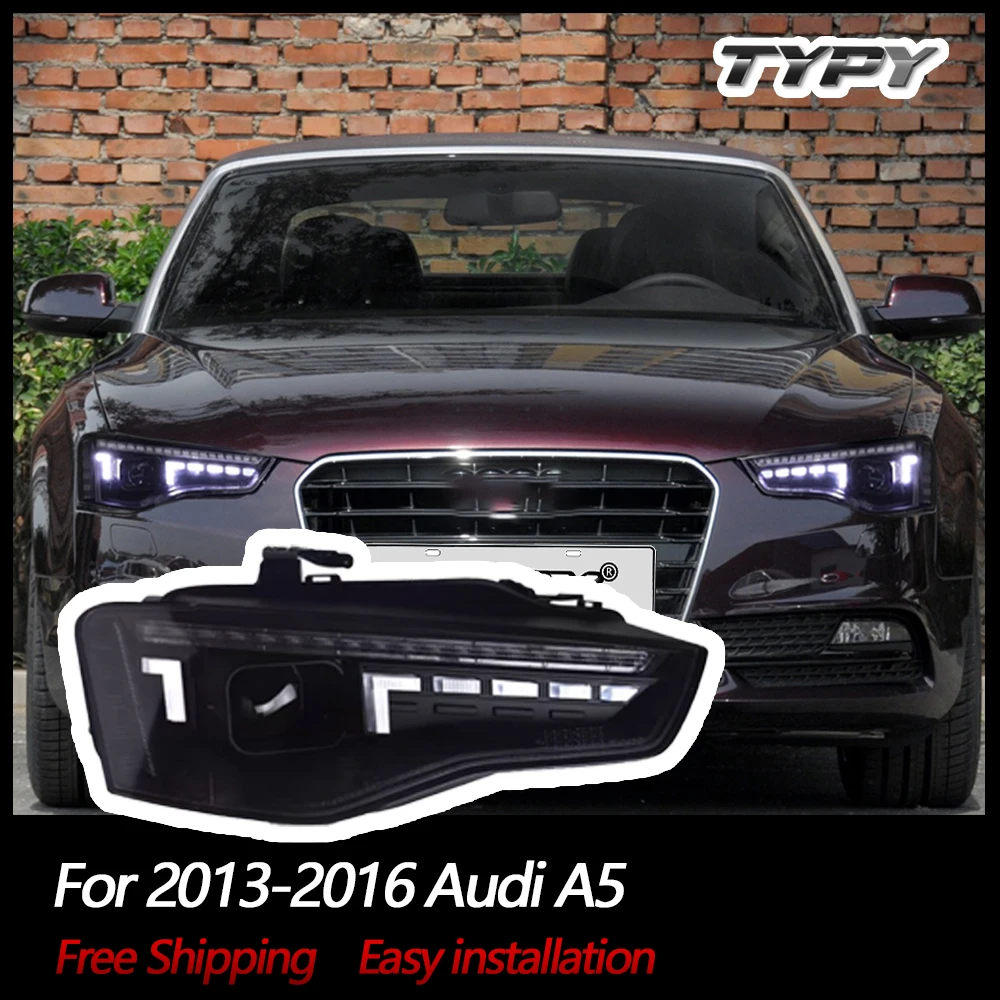 

TYPY Car Headlights For Audi A5 2013-2016 LED Car Lamps Daytime Running Lights Dynamic Turn Signals Car Accessories