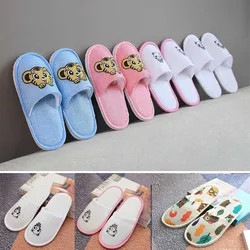 Children Hotel Travel Disposable Slippers Party Sanitary Home Guest Use Closed Toe Boys Girls Disposable Slippers