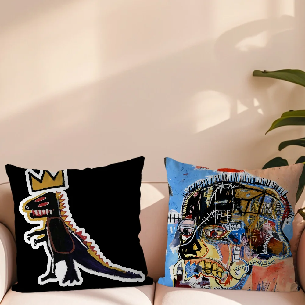 Jean Michel Basquiat Pillow Case Pillowcase Living Room Sofa Super Soft Cushion Cover Suitable For Home Bedroom Room Decoration