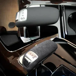 Car Gear Shift Knob Wrap Top Trim Cover Gearshift Sticker Interior Suede For Audi A8L 2011-2017 Left Hand Drive Auto Accessories