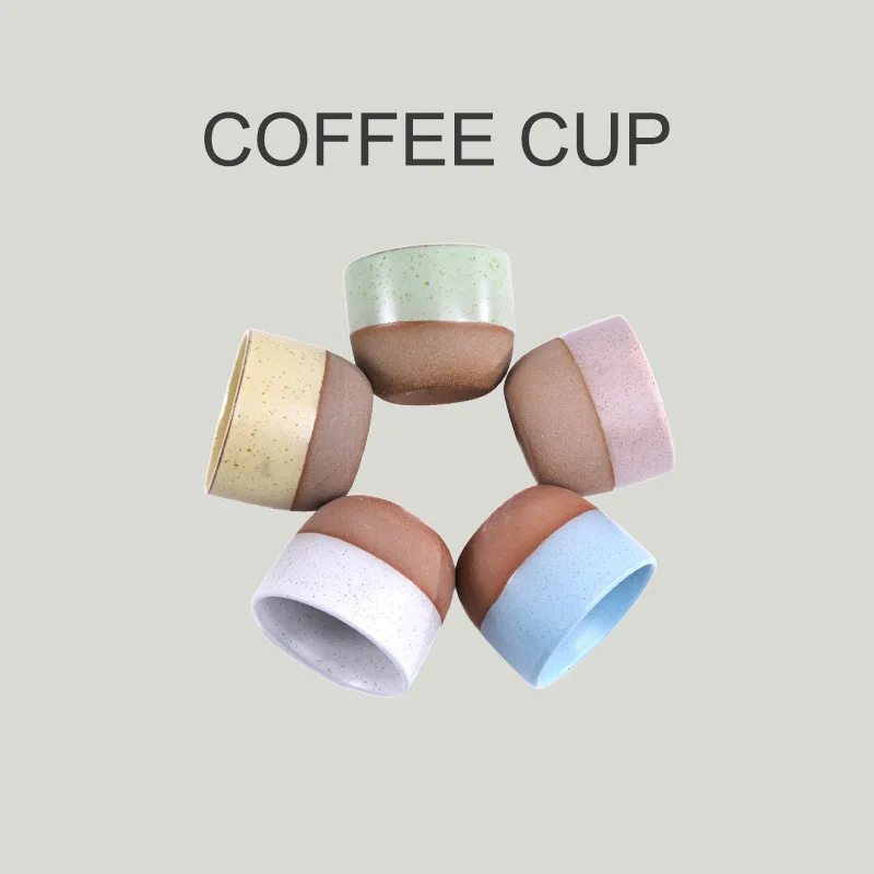 

150ml ceramic coffee cups with kiln transformation and retro style home and office hand-held water mug Household drinking tools