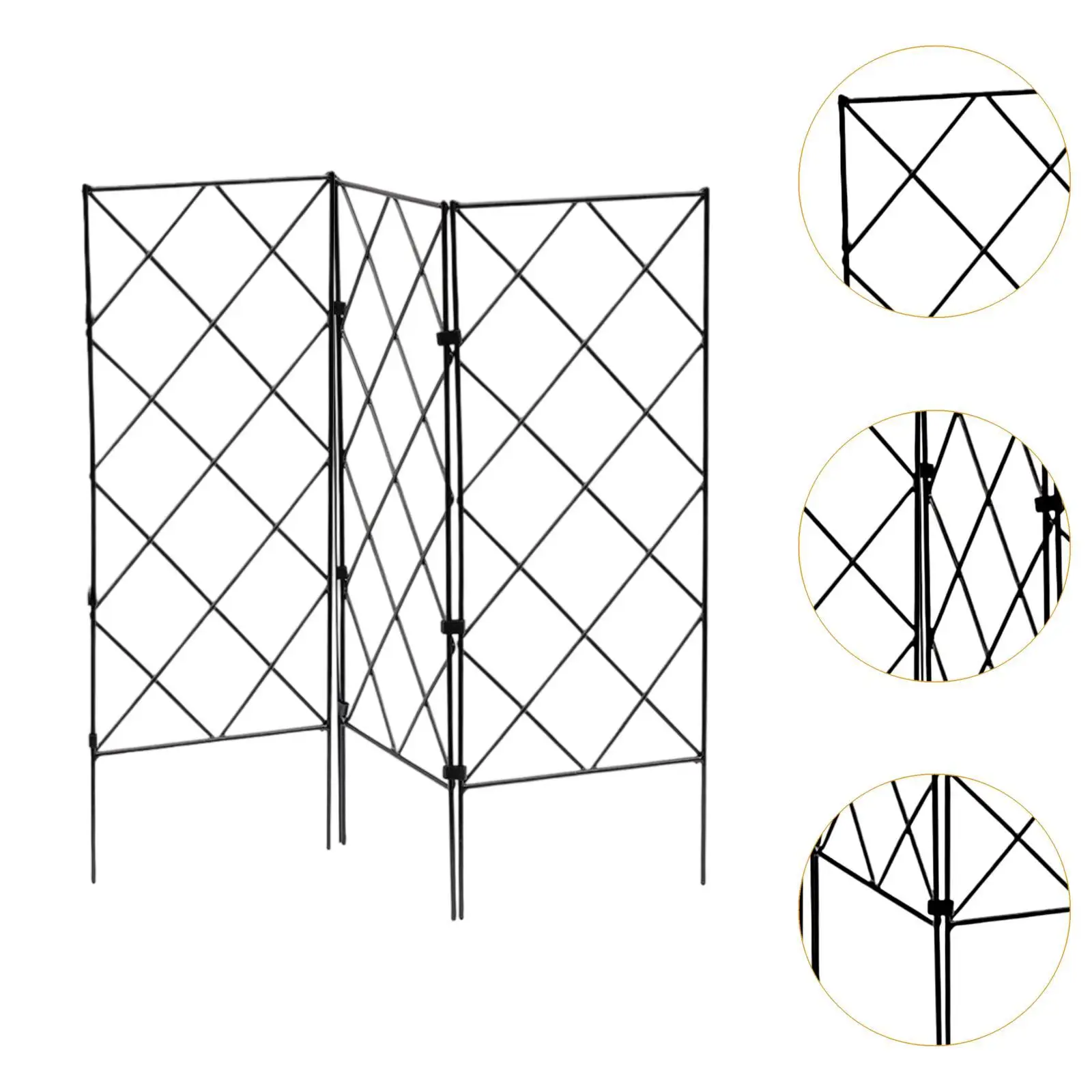 Multifunctional Garden Plant Trellis Sturdy Iron Lattice Edging Style Support for Climbing Plant Care