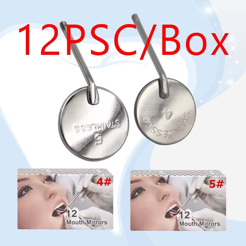 

Dental Mouth Mirror Reflector Size 5 4 Dentist Oral Examination Mirror with Handle for Oral Care Dental Diagnostic Tool