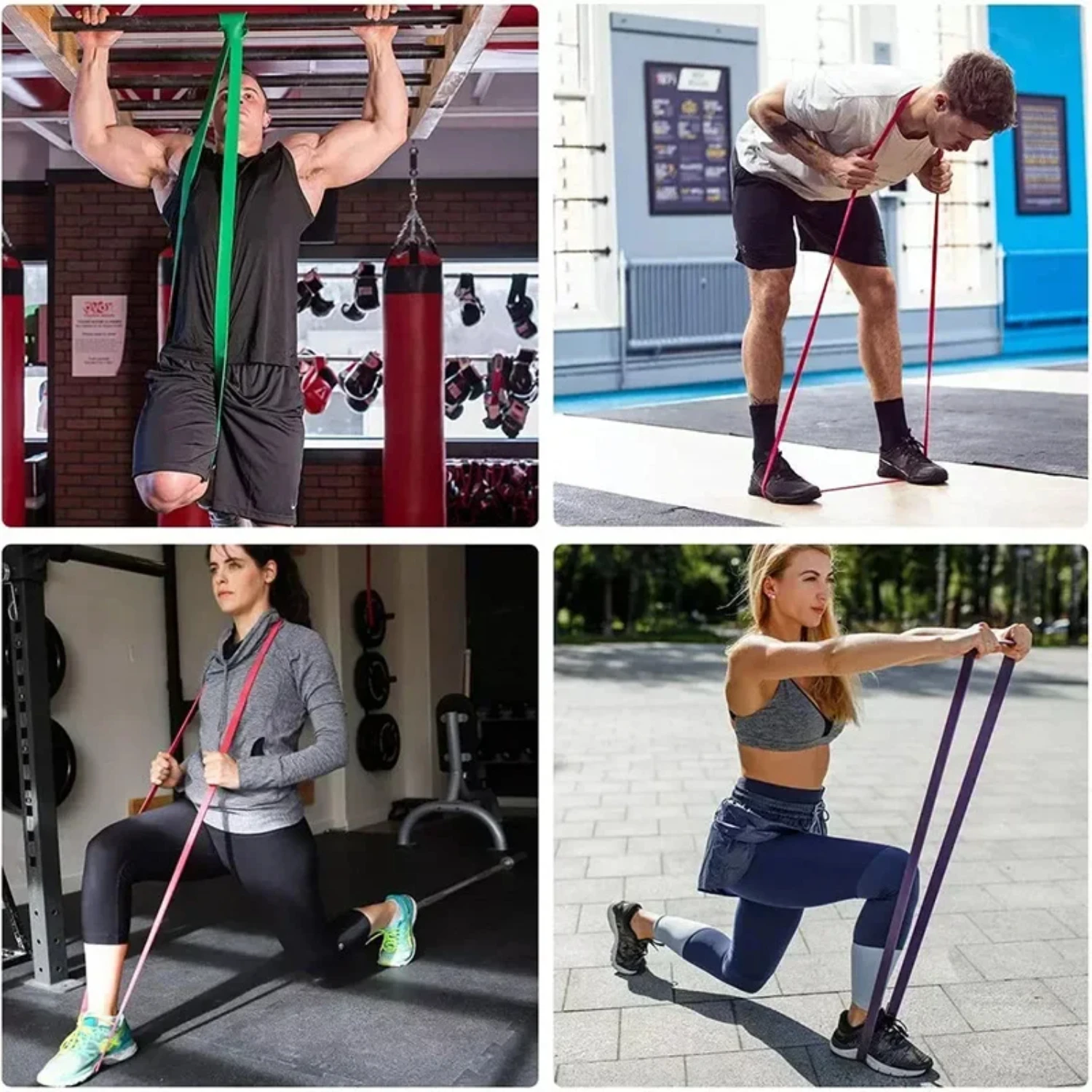 Heavy Duty Látex Resistência Exercício Banda, elástico Sport Band, força, Pull Assist, Treino, Pilates Fitness Equipment, Novo