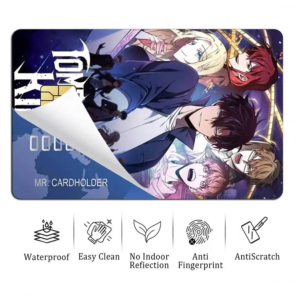 Manhwa T-Tomb Raider King Joo-Heon  Card Stickers for Bank Access Protective Waterproof Film Cover Sticker Gift