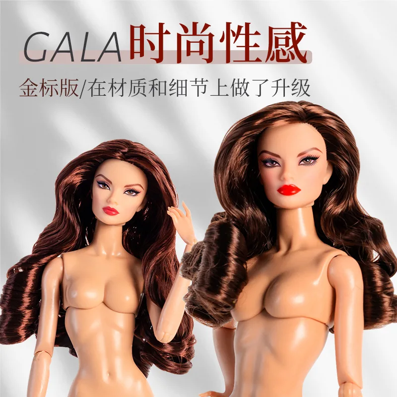 الجلد الأسود عارضة أزياء دمية 32 سنتيمتر مجعد الشعر أفريقيا دمية 1/6 الجلد العادي عارية الجسم دمية المشتركة المنقولة فستان اللعب جامع هدية #2