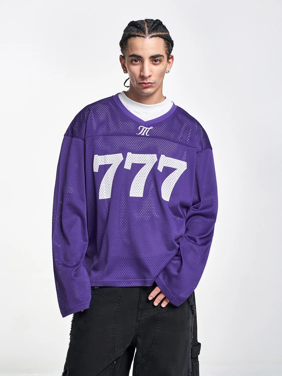 

MT99 American Sle Long Sve 777 Me Eye Street Dance Sport Hoodie Breathable Polyester Fiber V-Ne Print Casual Sweatirt