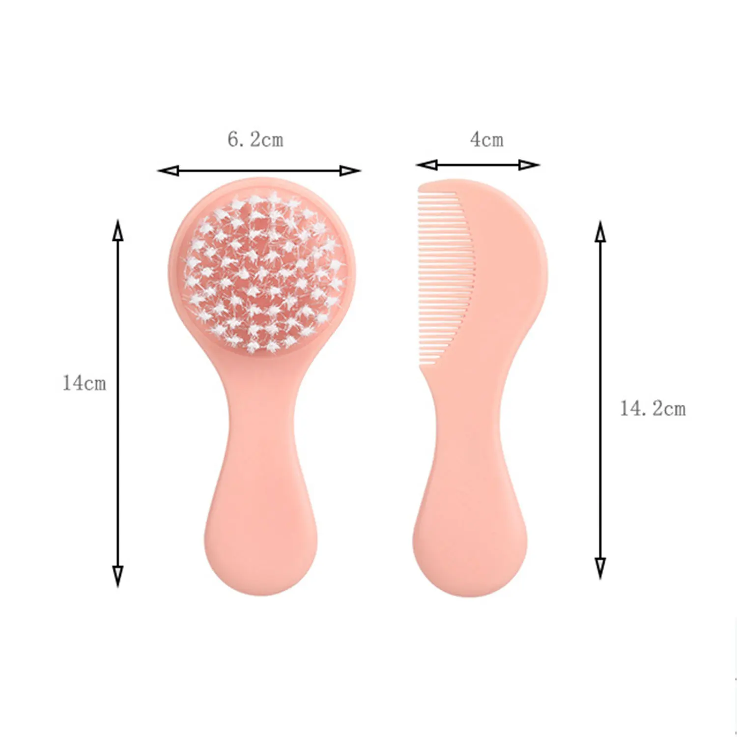 2pcs Baby Comb Baby Scalp Removal Brush Massage Newborn Children Bath Hair Washing Soft Brush Comb Set