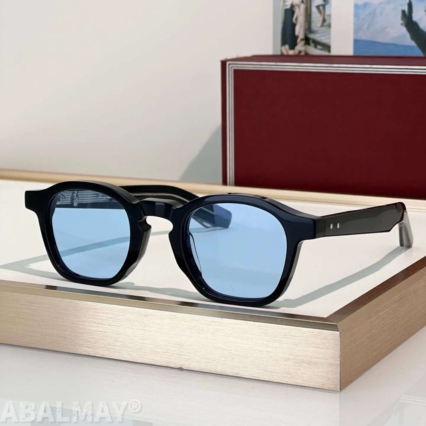 

JM ZEPHIRIN Top Quality Mens Sunglasses for Womens Designer Sunglasses Frame Retro Trend Luxury Acetate Titanium UV400 with box