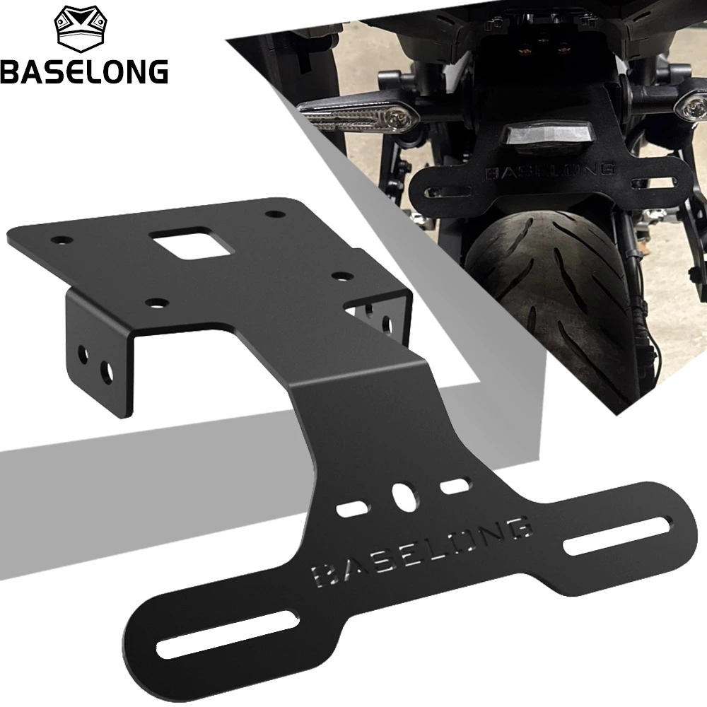 License Plate Holder Rear Short Tail Stock Light Holder Bracket Kits For Kawasaki KLE 500 / SE KLE500 KLE500SE 2026-2027-2028