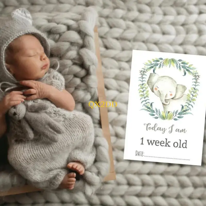 QX2D Baby Month Sticker Marmal Milestones Memorial Monthly Photography for Newborn Infant Girls Boys Photo Photo Photo Higor #5