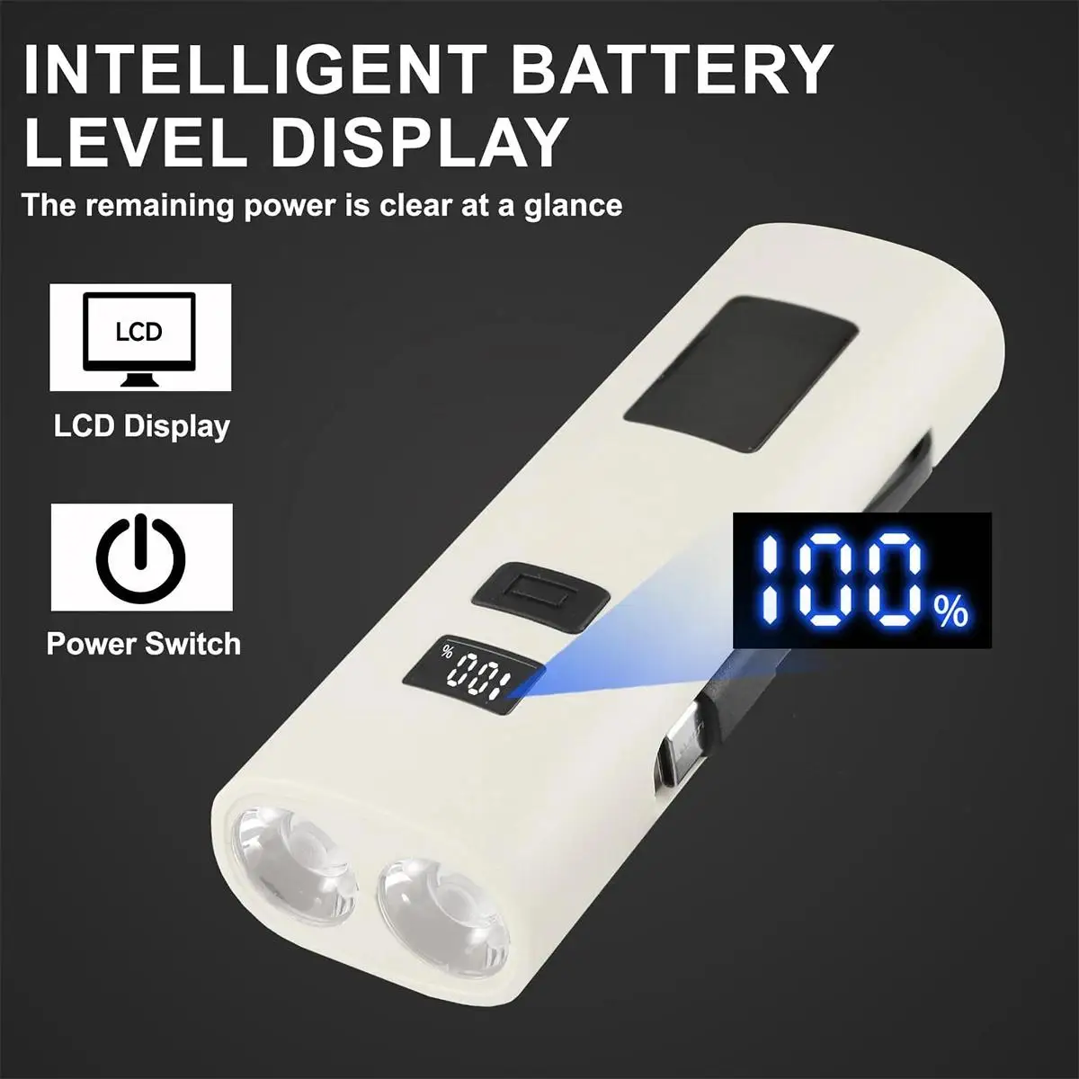 Taschenlampe mit Clip Power Bank wasserdicht magnetische Power Display Kopf geführt Licht wiederaufladbare kleine Taschenlampen Scheinwerfer Kunststoff