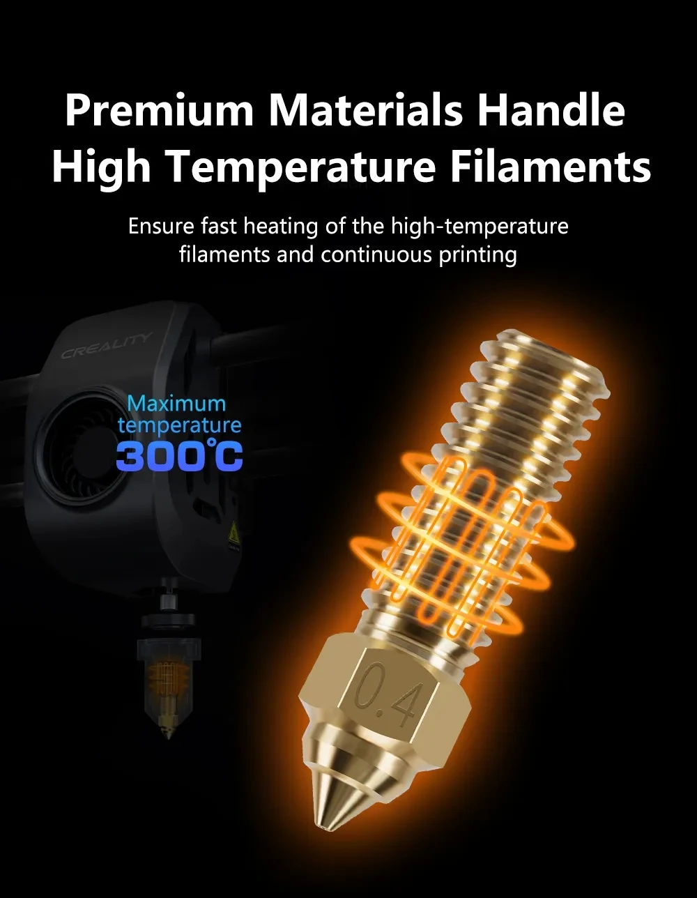 Boquilla Creality K1/K1 Max, 1 Uds., boquillas de latón para impresora 3D de alta velocidad, 0,2/0,4/0,6/0,8/1,0/1,2mm, ajuste de filamento de