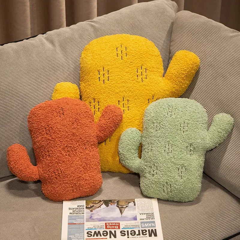 30/40cm planta cactus travesseiro de pelúcia ins decoração almofada macia amarelo laranja verde tropical plushie peluche meninos meninas presente