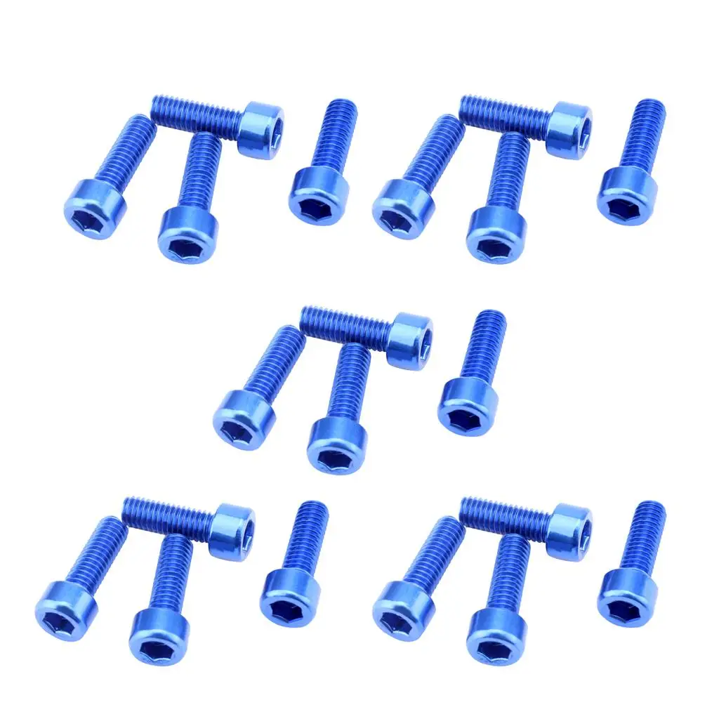

20Pcs Aluminum Alloy Montain Bike Water Bottle Cage Holder Bolts Screws