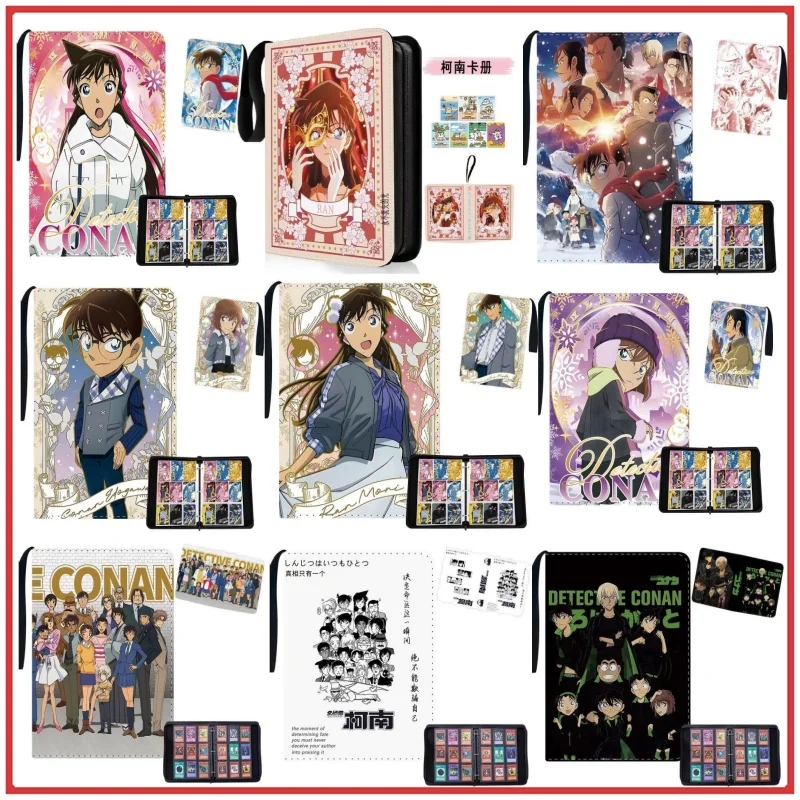 

Detective Conan Card Binder Book Collection Cards Holder Anime Card Album with 50 Inner Pages Zipper Hold Up To 900 Cards Gift