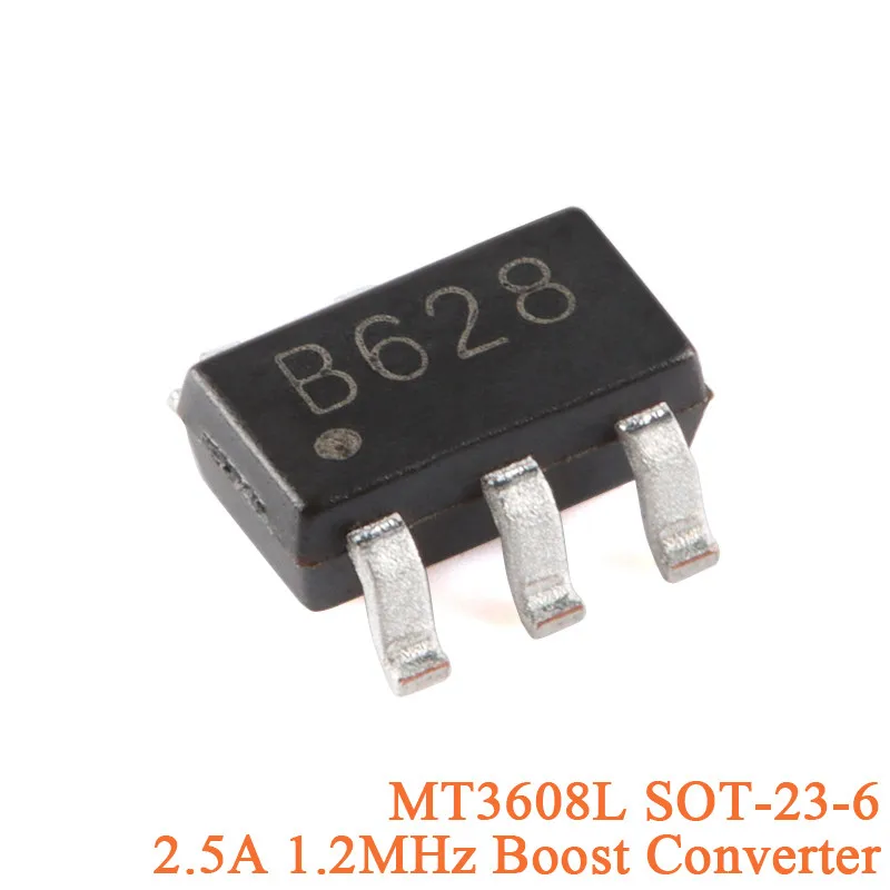 50pcs/10pcs MT3608L SOT-23-6 MT3608 FM3608 3608 B628 SOT23-6 2.5A High Efficiency 1.2MHz Current Mode Boost Converter IC Chip