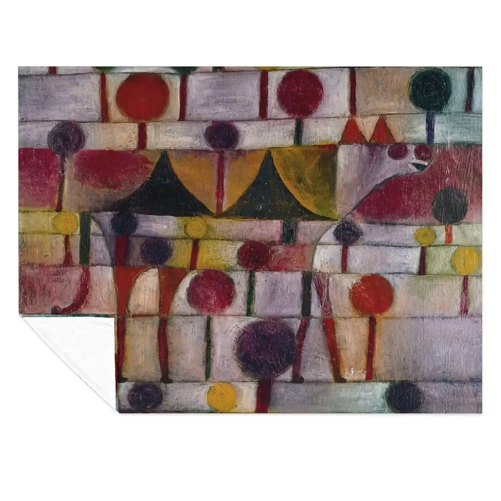 

Kamel (in rhythm. Baumlandschaft), Paul Klee Throw Blanket Vintage Sofa Giant Sofa christmas decoration Blankets