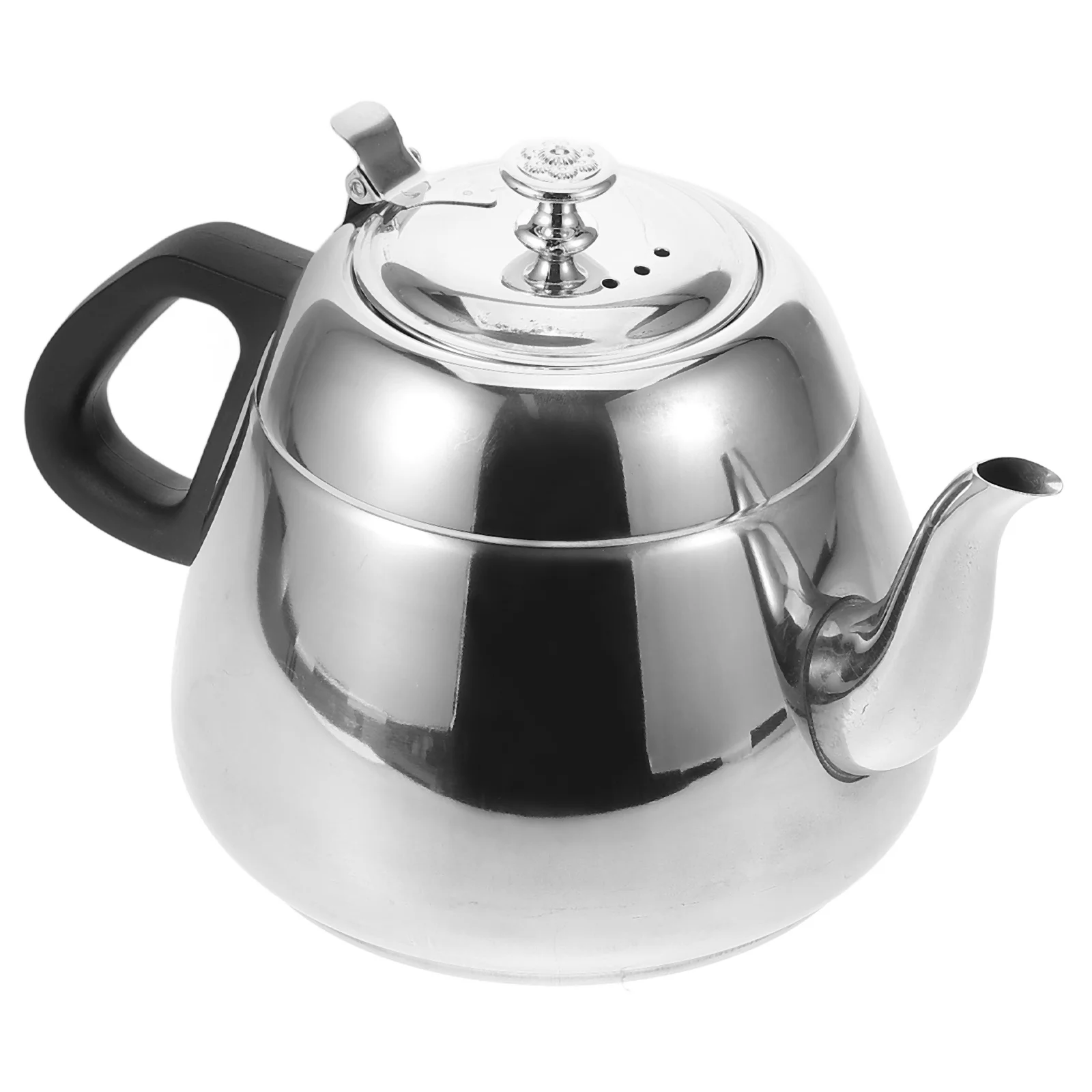 

2 L Stainless Steel Tea Kettle Thickened Large Capacity Induction Cooker Compatible Boiling Water Kettle Whistling Metal