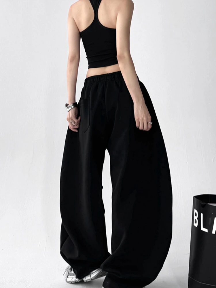 

Дизайн с принтом американского флага алфавита, эластичные повседневные широкие брюки с заниженной талией, популярные женские универсальные спортивные брюки