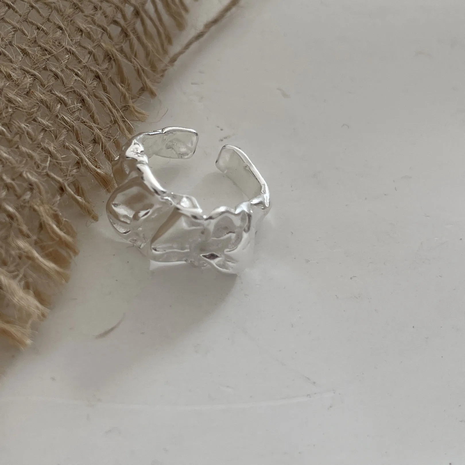 925 Sterling Silver Minimalist Handmade Bump Ring, Party Gift