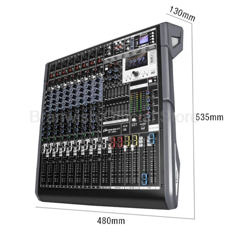 10-Channel 99 DSP Mixing Console Digital Audio Mixer Stereo USB Mixer Audio Wireless Monitoring For Sound Speaker DJ Box Karaoke