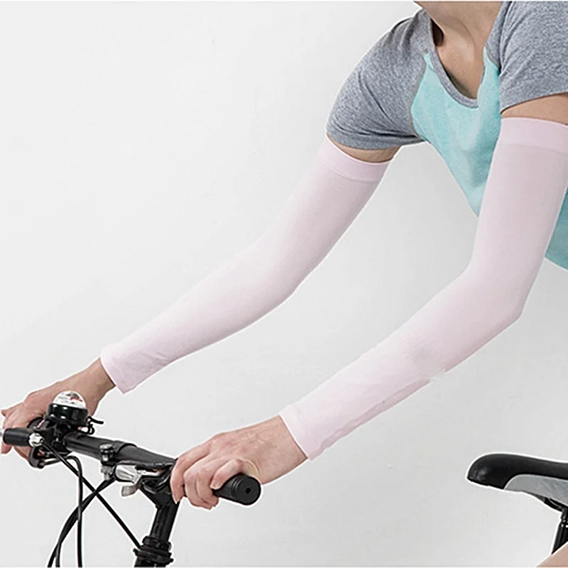 1 pair 7 colors UV Protection Arm Cooling Sleeves for Outdoor Activities - Stay Cool and Protected from Harmful Sun Rays