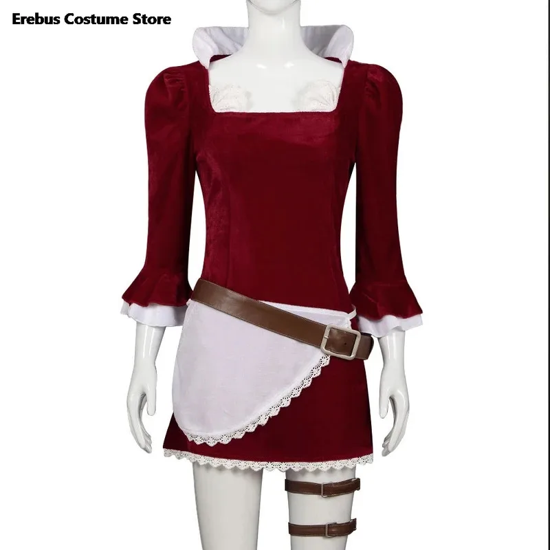 

Cy1PIECE Baby 5 Cosplay Costume Wig Wine Velvet Dress Costumes Women Sexy Suit Anime Manga Clothes Halloween Party Uniform
