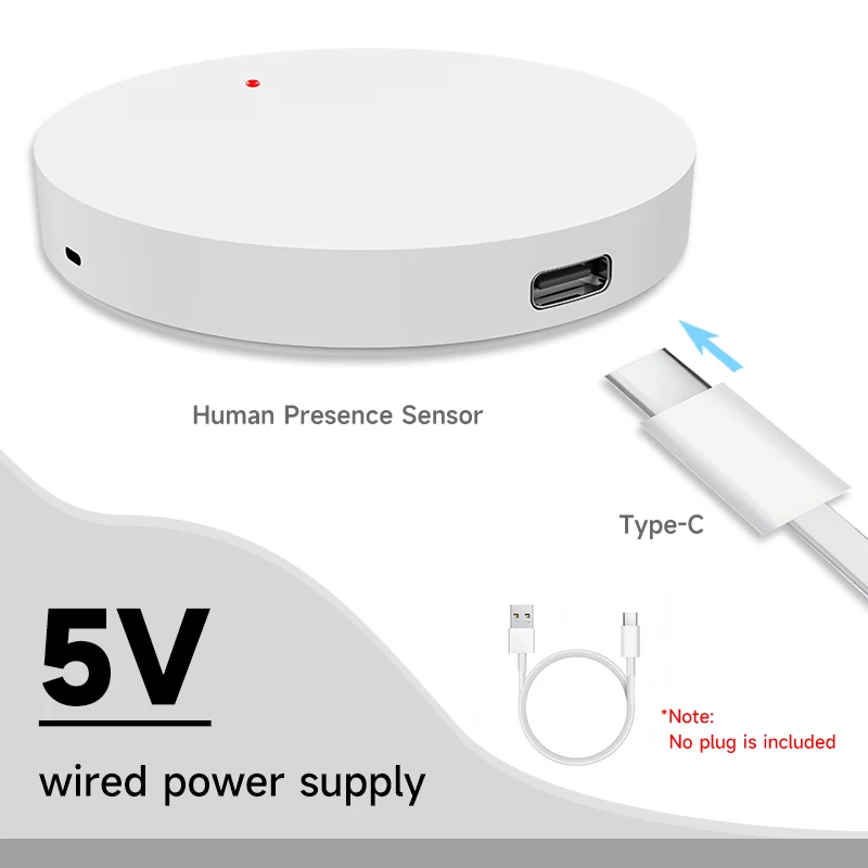 Tuya Smart Life ZigBee ملليمتر موجة 24Ghz الرادار كاشف الوجود البشري كشف مستشعر الحركة 5VDC