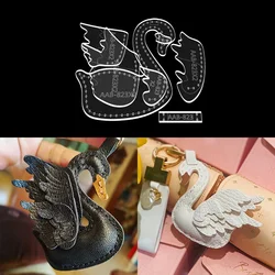 YOMDID Creative Swan Handmade Template DIY Keychain Pendant Decoration Leather Stencil Acrylic Mold Durable Leather Craft Tools