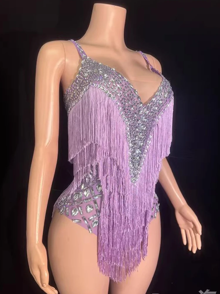 High Quality Hot Stamping Sexy Suspender Fringe Jumpsuit 2025 New Fashionable Custom Women'S Clothing