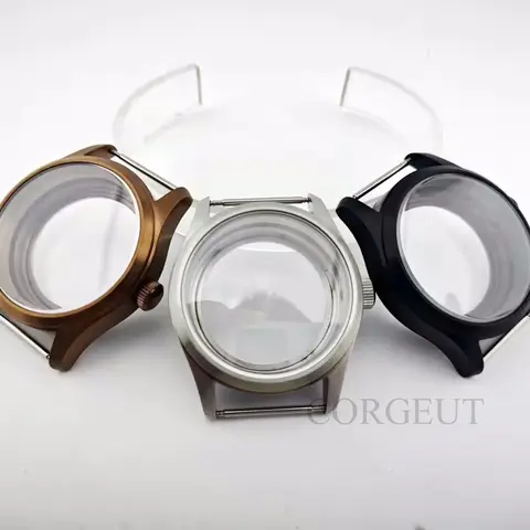 Piloto 36mm 39mm 200m caixa de relógio PVD à prova d'água para NH34 NH35 NH36 NH38 ETA 2824 PT5000 st2130 Lady Small Watch Mod