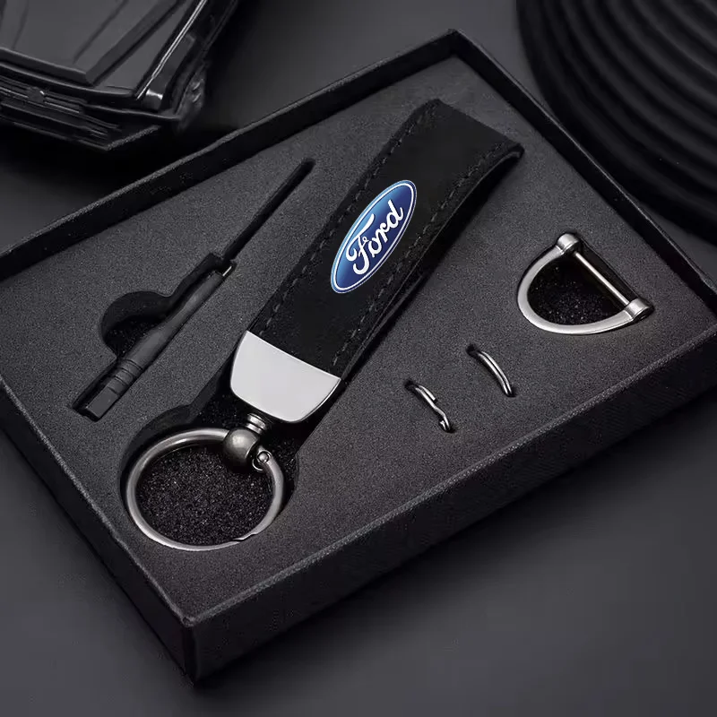 Car Key Chain Pendant Keychain Holder For Ford Fiesta Focus mk2 mk3 Ranger Mondeo mk4 S-MAX Kuga Auto Styling Accessories