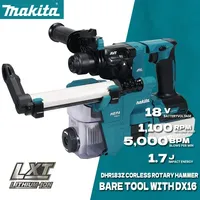 Makita DHR183 Rotary Hammer Multifunctional 18V DHR183Z Cordless Hammer Impact Drill DX16 Dust Collector MAKITA Power Tools