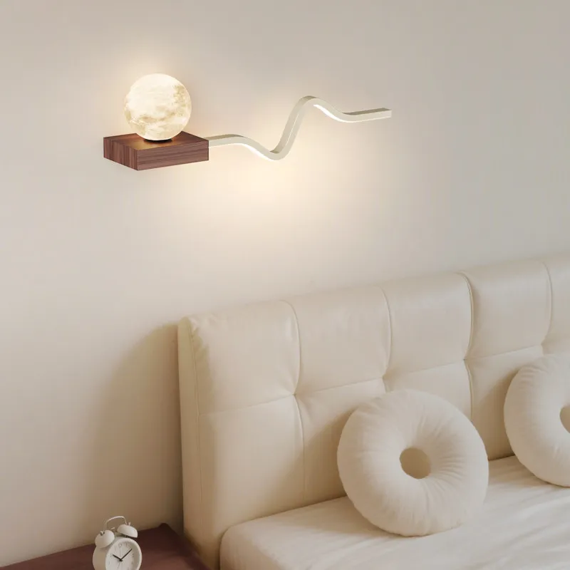 LED Wall Lamp for Boys' Bedroom  Global Eye Protection Kids' Room Ball Light Creative Planet Children's Room Wall Fixture Lighti
