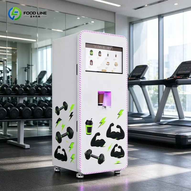 Protein Smart Dispensing Dispenser Drink Shake Fully Automatic Vending Machine Gym FL Customized
