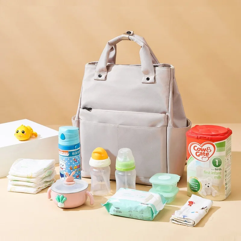 Maternal and infant waiting bag for delivery, mom's bag, double-shoulder bag, large capacity bag for storing strollers and more