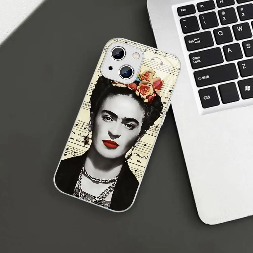 패션 프리다 카홀스 폰 케이스 강화유리 아이폰 14 13 12 11 프로 미니 XS 맥스 14플러스 X XS XR 커버