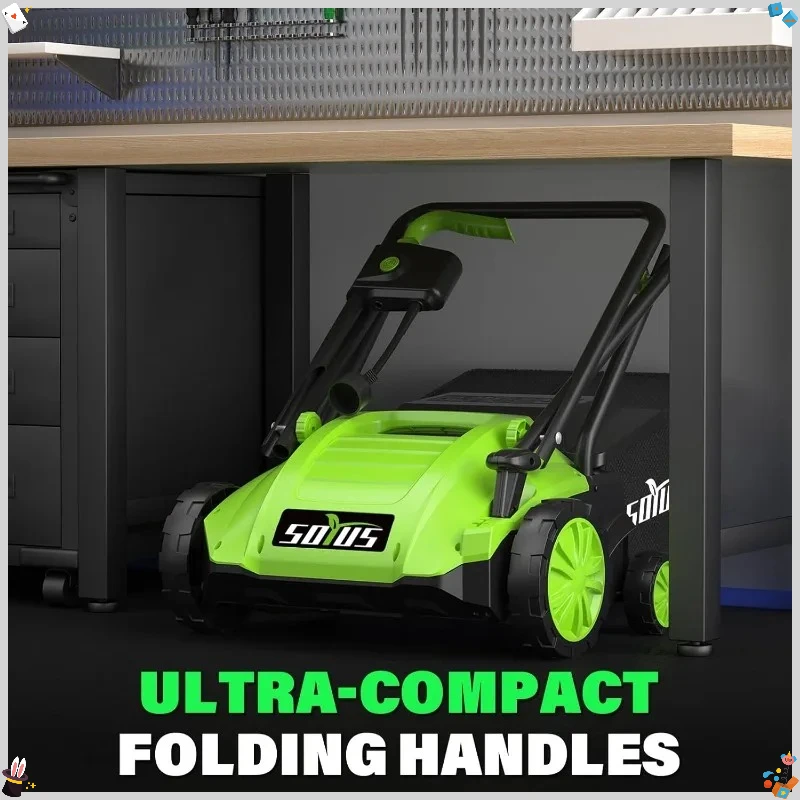 Desacoplador y escarificador eléctrico con bolsa de colección de 30 L, desacoplador de césped con cable 2 en 1 de 13 pulgadas y 12 amperios con profundidad de 4 posiciones