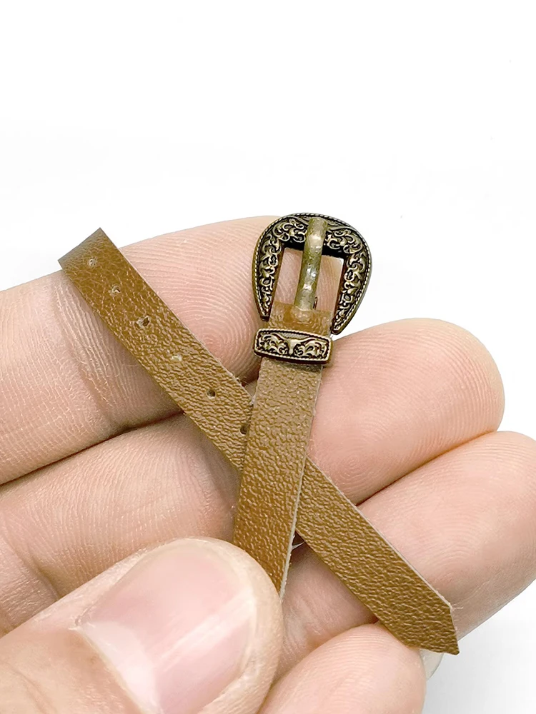 0.6 سنتيمتر عرض 1/6 مقياس مشبك معدني أسود/بني/قهوة/حزام جلد أبيض اللعب ملحق ل 12 "عمل الشكل الخصر الديكور #6