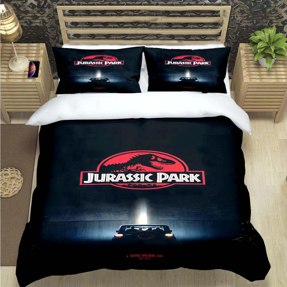 

2025 Fashion Dinosaur J-Jurassic Park Print Bedding Sets Bed Supplies Set Duvet Cover Bed Comforter Set Bedding Set Luxury Gift