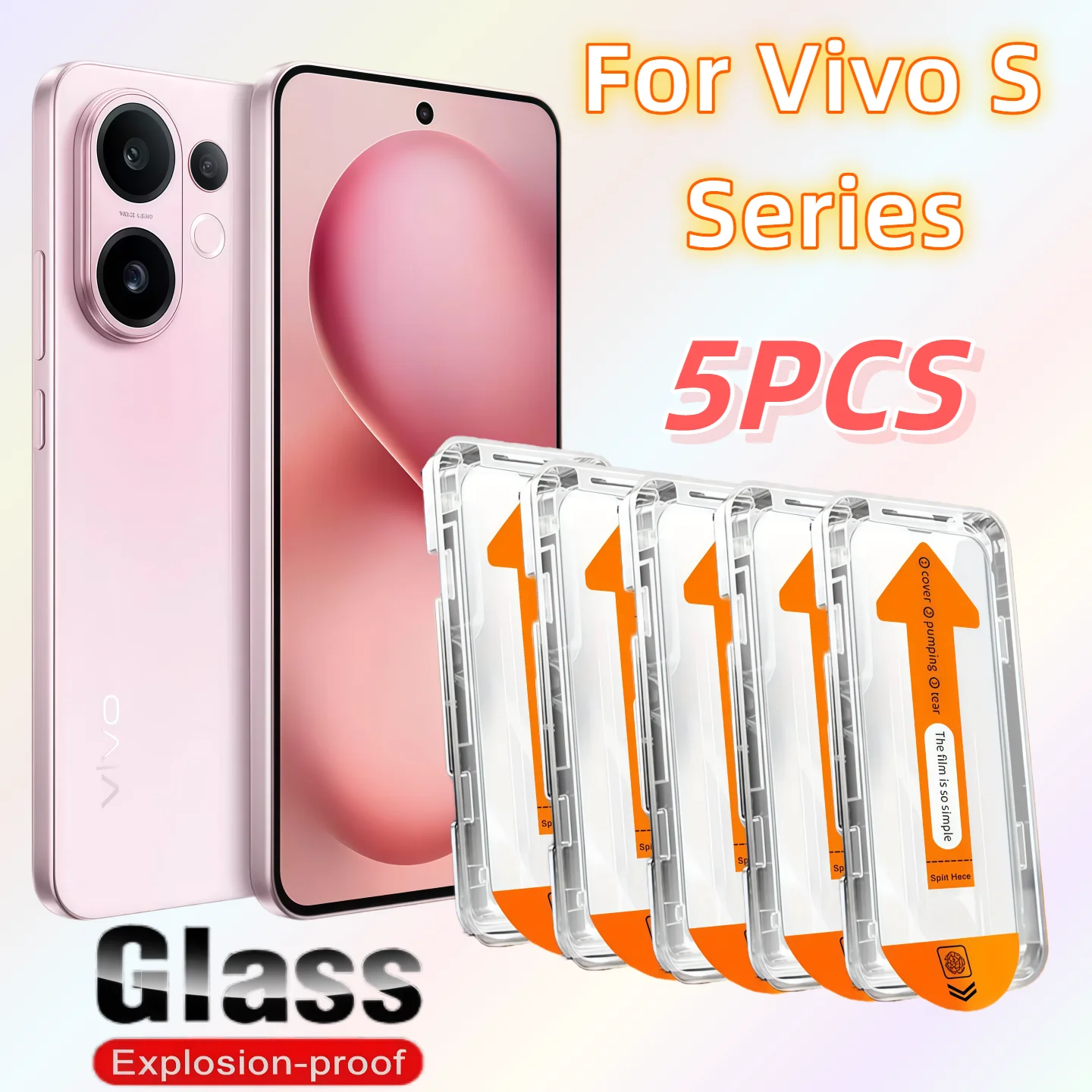 

5PCS HD Tempered Glass Screen Protector for Vivo Multiple Models-S1Pro/S6/S7E/S7T/S9/S10Pro/S12/S15/S16E/S18E/S19/S20/S30ProMini