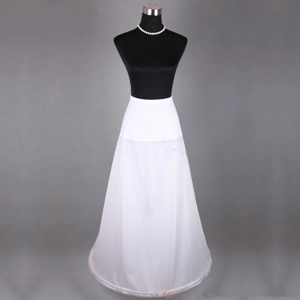 A line One circle hoop Petticoat Underskirt Wedding Dress Slip Spandex Stretch Waist