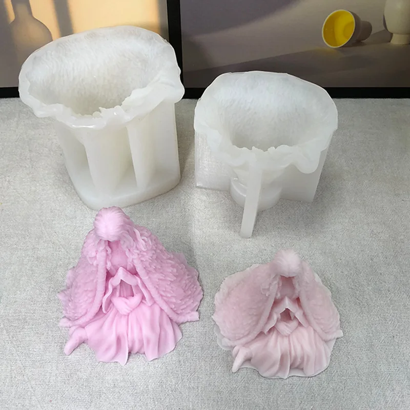 3D Meditation Witch Scented Silicone Mold for Candle Mold DIY Aroma Plaster Mould Halloween Soap Making Resin Mould Home Decor