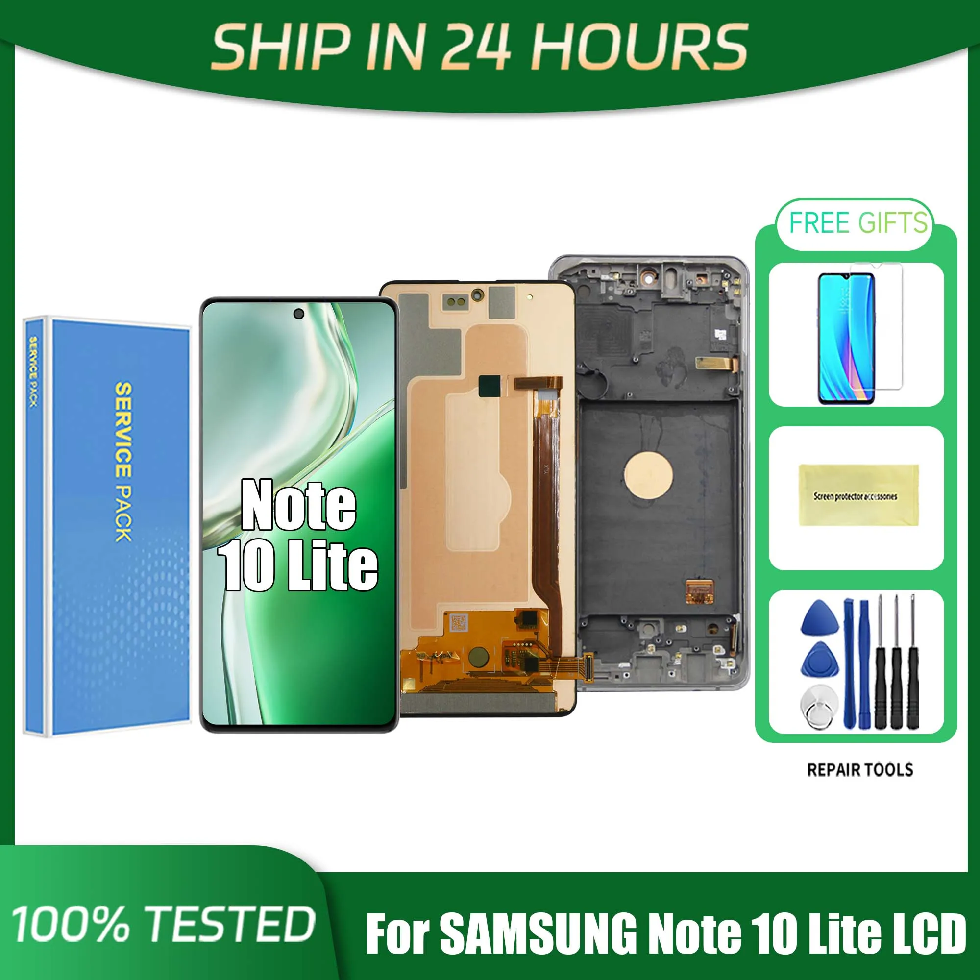 6.7'' Super AMOLED For Samsung Galaxy Note 10 Lite Lcd Display Digital Touch Screen For Samsung Note10 Lite SM-N770F Screen