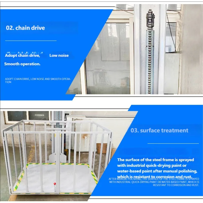 ورشة عمل المستودعات رافعة صغيرة منصة رفع أوتوماتيكية مصعد شحن هيدروليكي للتعامل مع المواد الصناعية