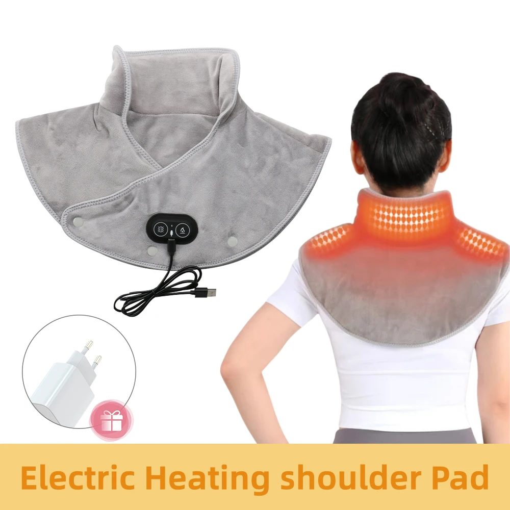 Electric Heating shoulder Neck Pad Thermal Compress Cervical Massager Shawl Soft Comfortable Heated Warm Blanket Relive Fatigue