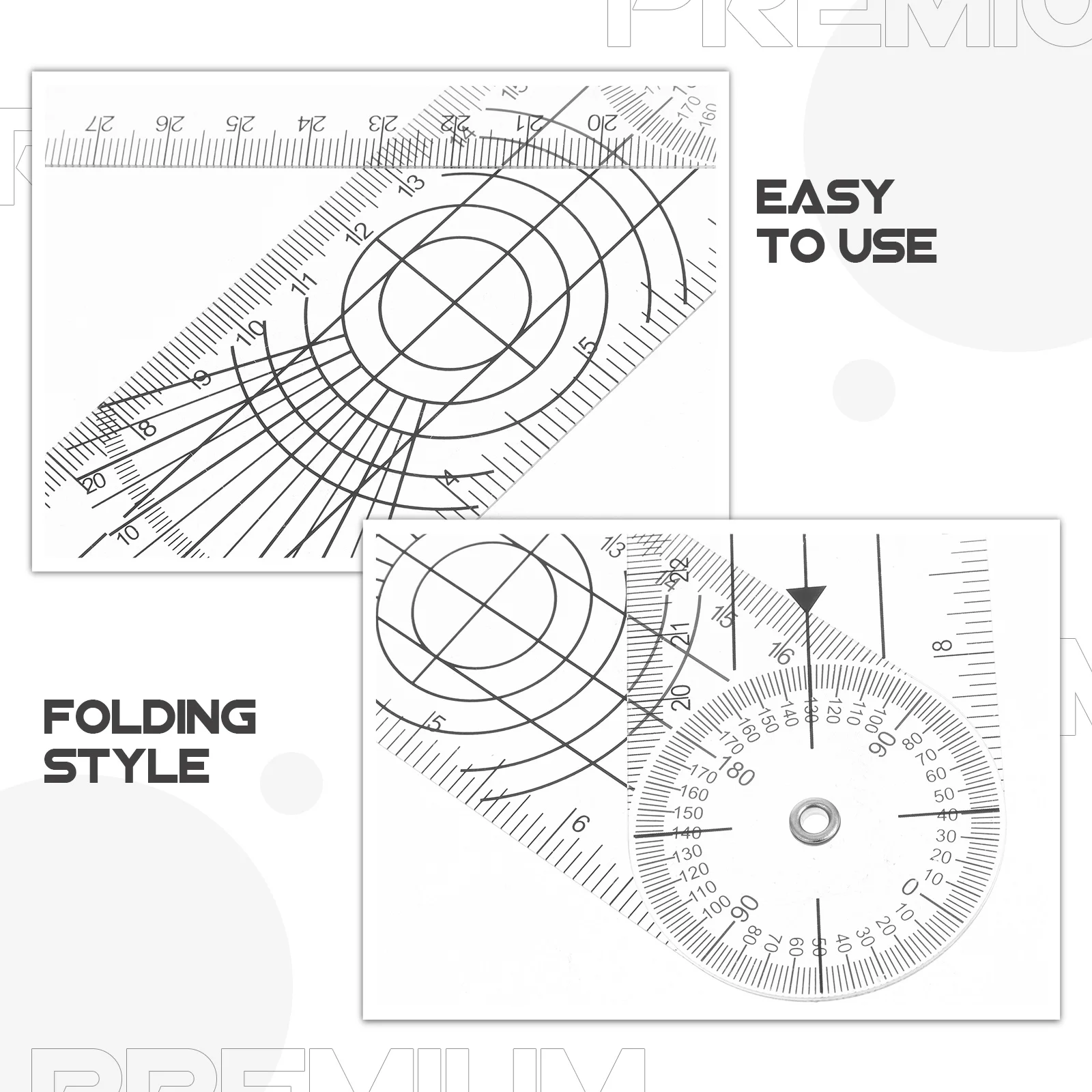 4 قطعة مقياس الزوايا البلاستيكية زاوية واضحة المنقلة أداة قياس للأطباء المعماريين المهندسين النجارة رسم الهندسة