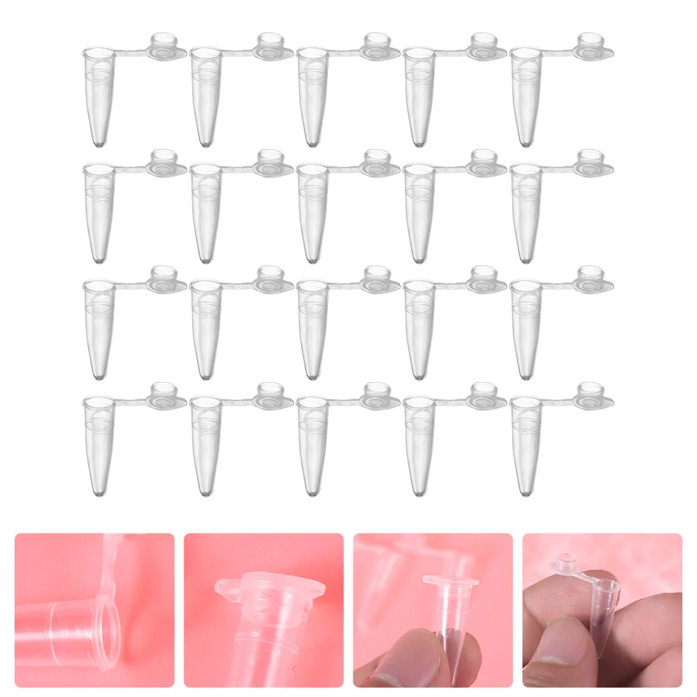 

2000 Pcs Centrifuge Tube Laboratory Microtubes 2ml 02 Microcentrifuge Clear Conical Dropper Plastic